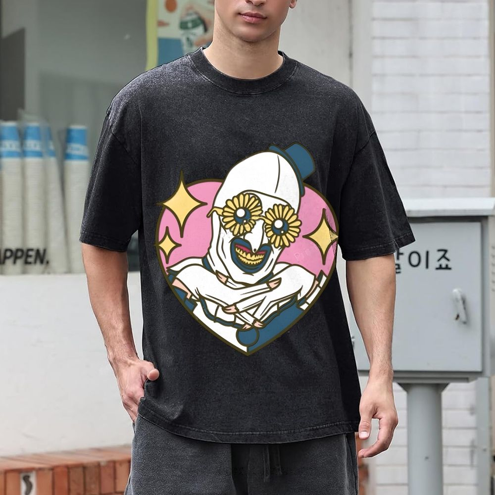 Art The Clown Unisex Vintage Washed Tee