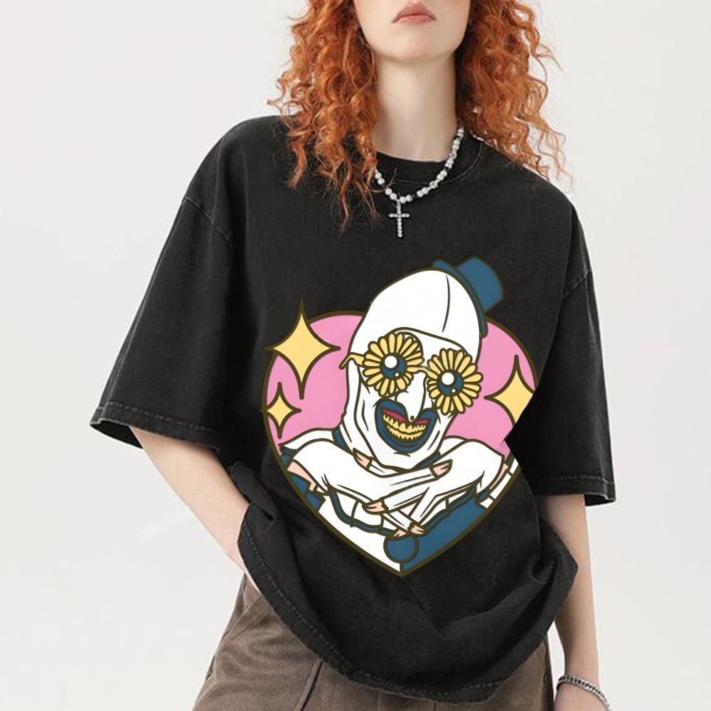 Art The Clown Unisex Vintage Washed Tee