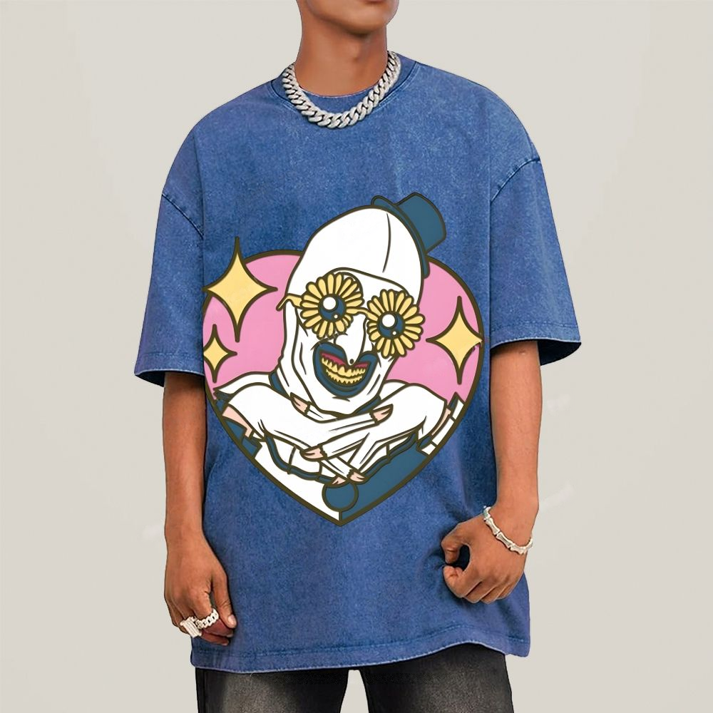 Art The Clown Unisex Vintage Washed Tee