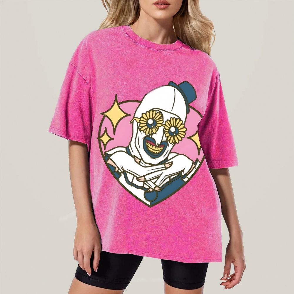 Art The Clown Unisex Vintage Washed Tee