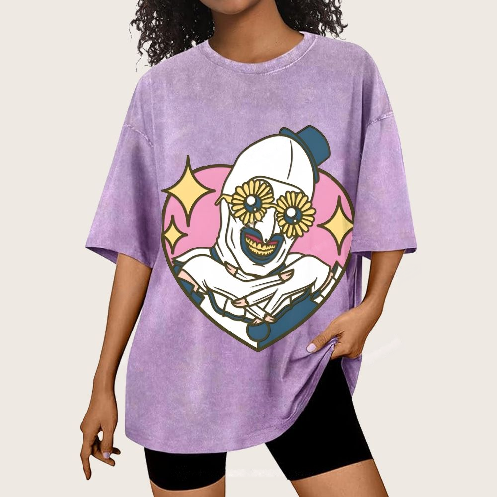 Art The Clown Unisex Vintage Washed Tee