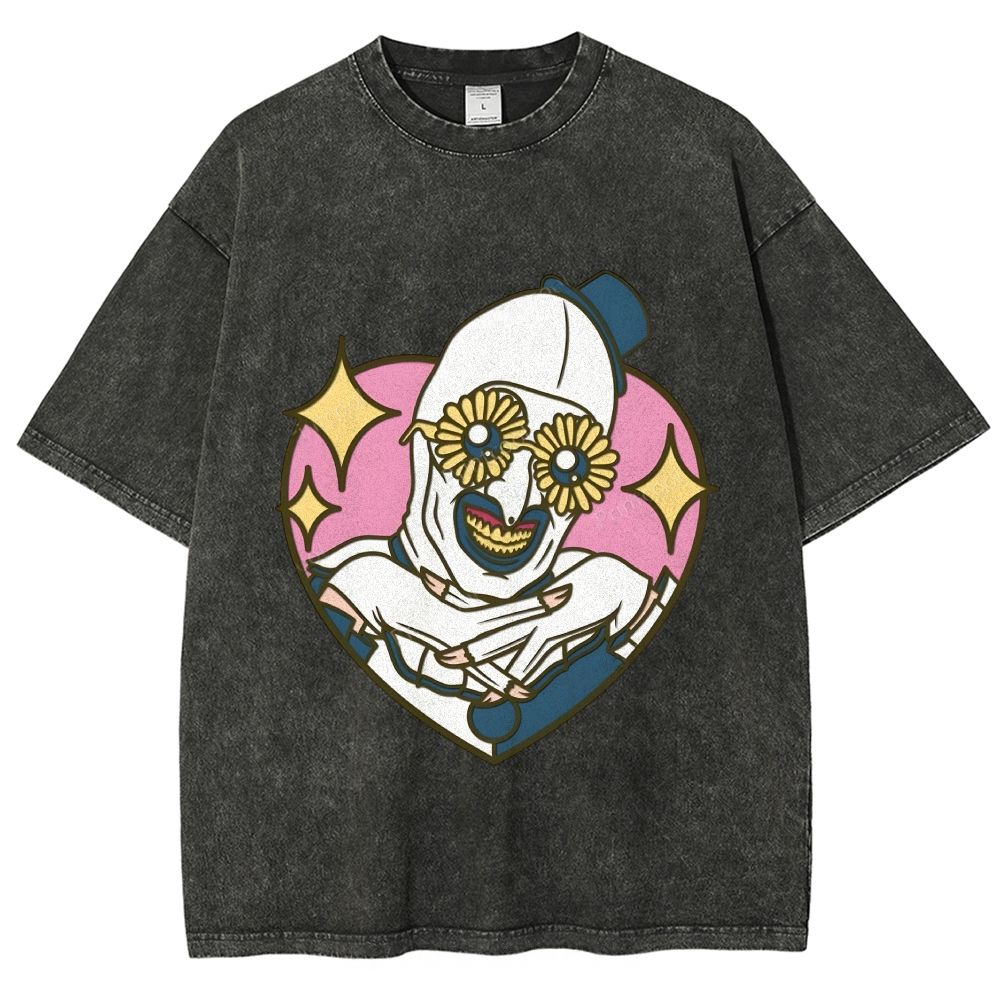 Art The Clown Unisex Vintage Washed Tee