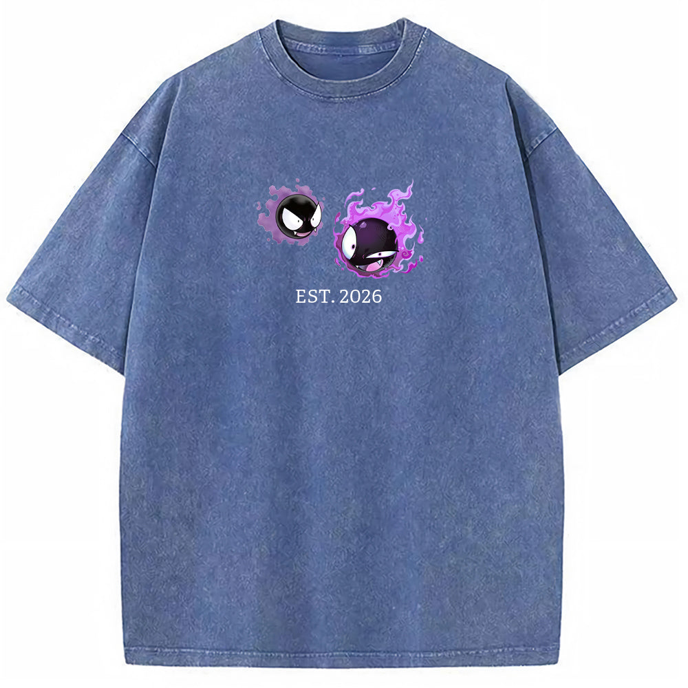 Cute Parent & Kid Gastly Vintage Washed T-Shirt Main image