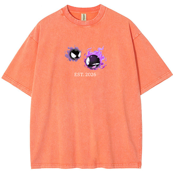 Cute Parent & Kid Gastly Vintage Washed T-Shirt
