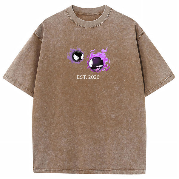 Cute Parent & Kid Gastly Vintage Washed T-Shirt