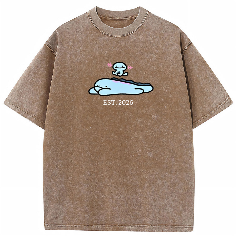 Cute Parent & Kid Wooper Vintage Washed T-Shirt