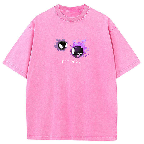 Cute Parent & Kid Gastly Vintage Washed T-Shirt