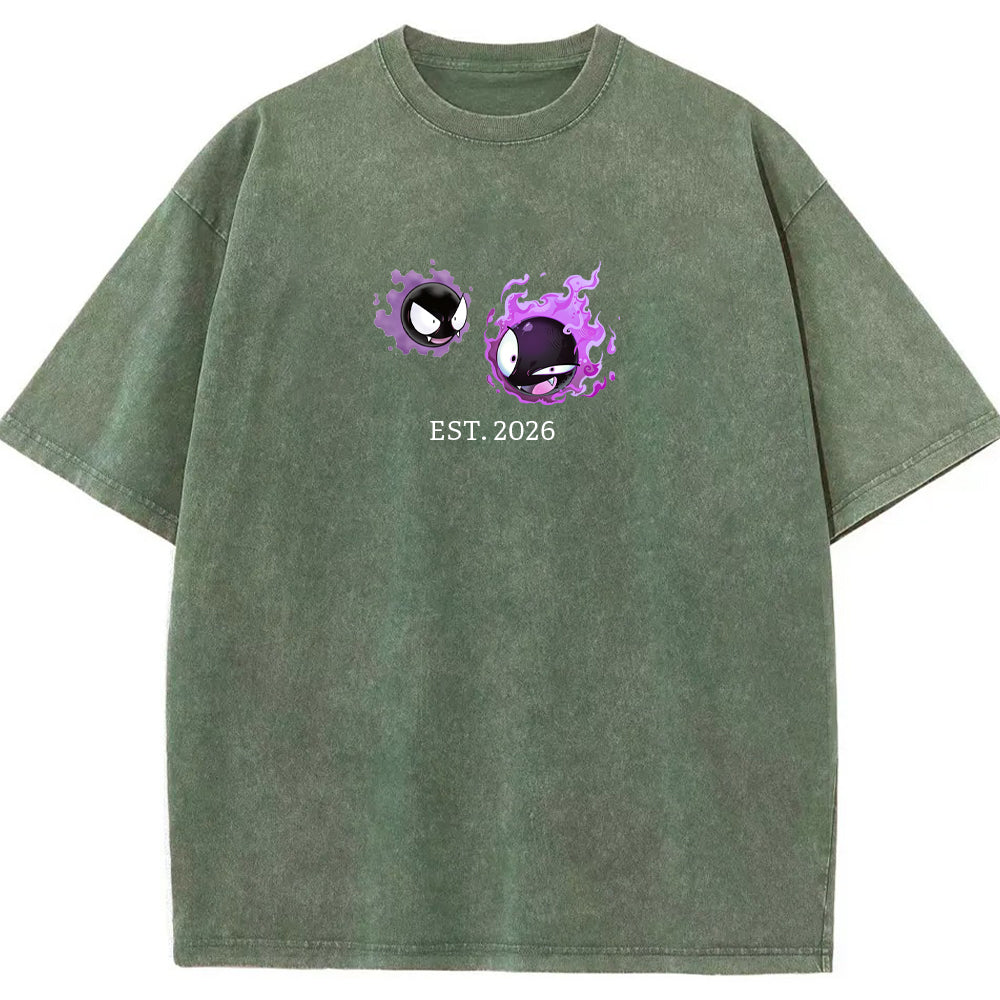 Cute Parent & Kid Gastly Vintage Washed T-Shirt Secondary image