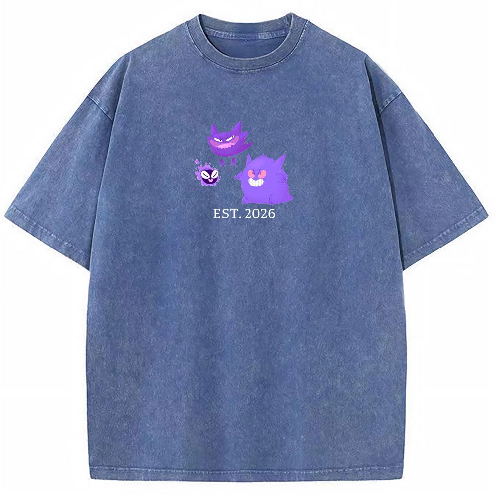 Cute Parent & Kid Gengar Vintage Washed T-Shirt Secondary image