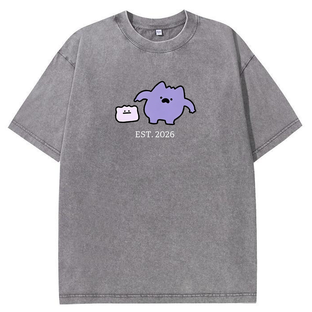 Cute Parent & Kid Ditto Vintage Washed T-Shirt