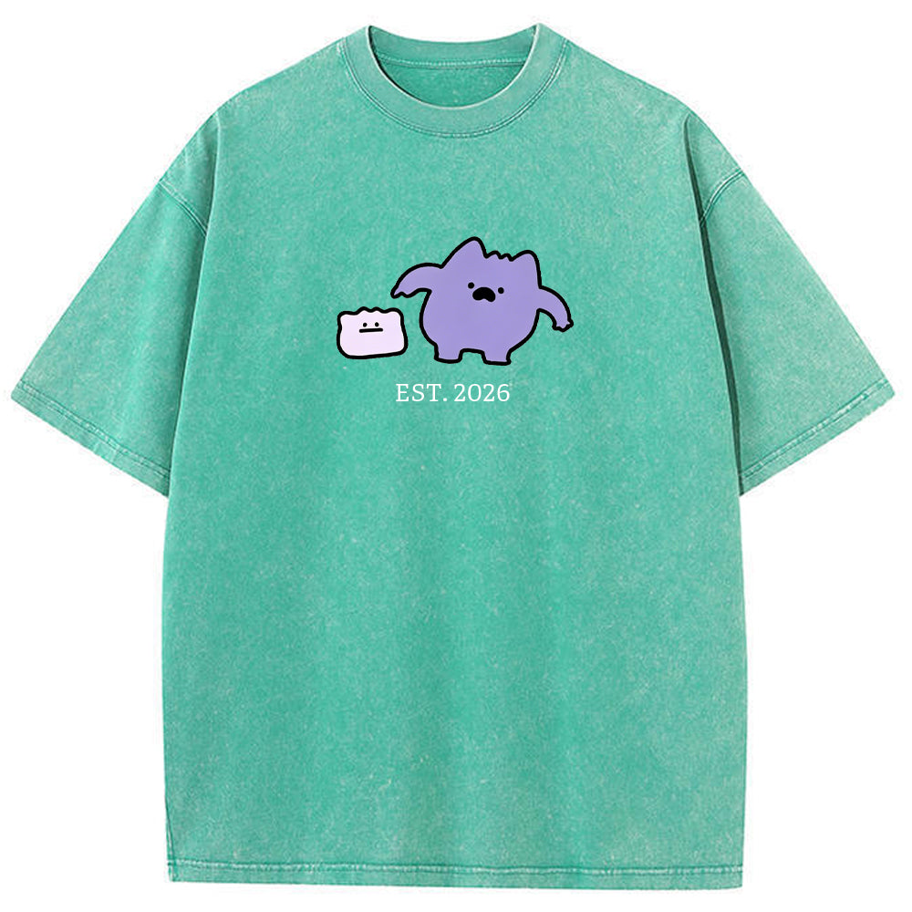 Cute Parent & Kid Ditto Vintage Washed T-Shirt