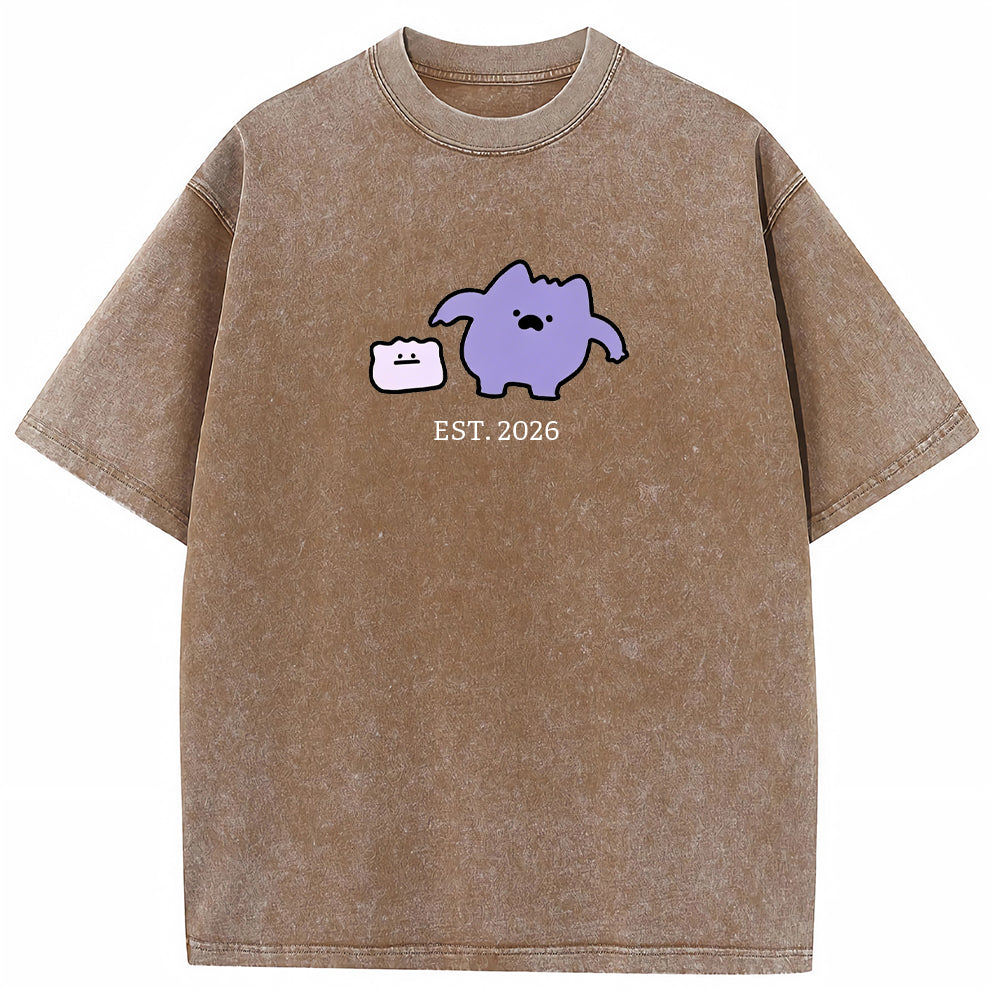 Cute Parent & Kid Ditto Vintage Washed T-Shirt