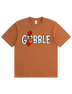 Funny Gobble Turkey Face T‑Shirt | Thanksgiving Fall Graphic Tee