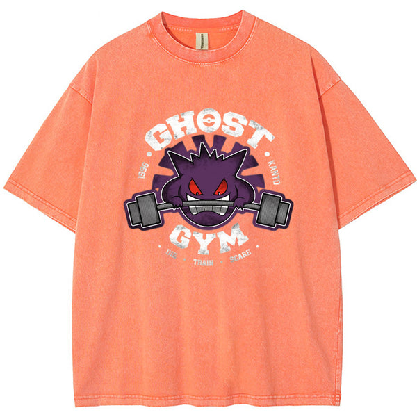 Grunge Ghost Gym Gengar Wash Vintage Tee | Pokemon Anime