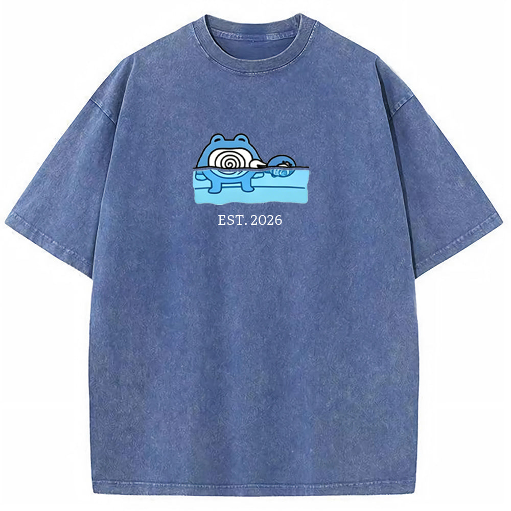 Cute Parent & Kid Poliwhirl Vintage Washed T-Shirt