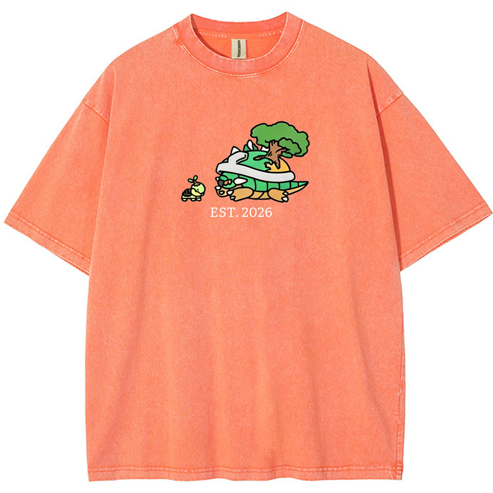 Cute Parent & Kid Torterra Vintage Washed T-Shirt