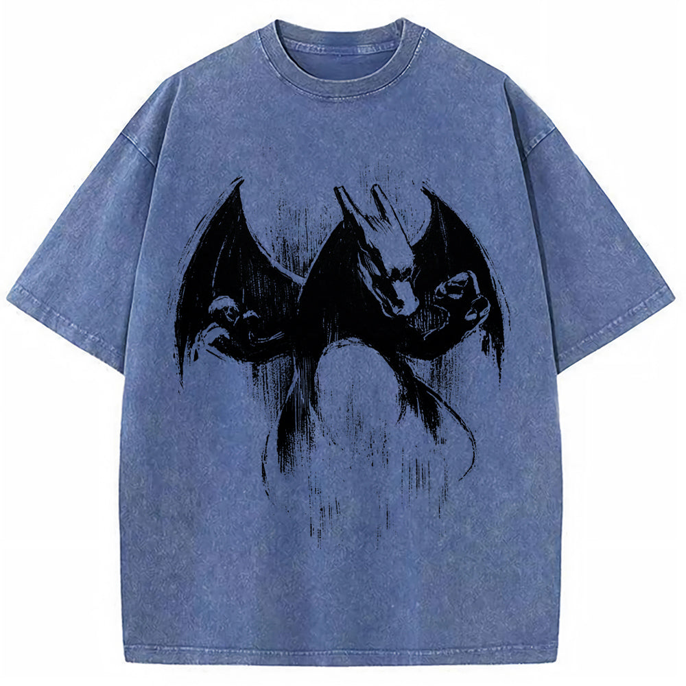 Sumie Charizard Brush Art Tee | Pokemon Anime