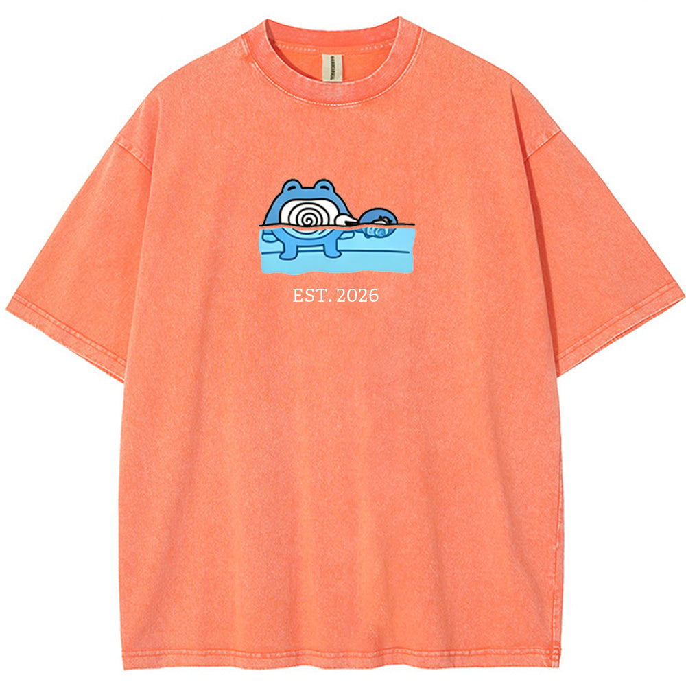 Cute Parent & Kid Poliwhirl Vintage Washed T-Shirt