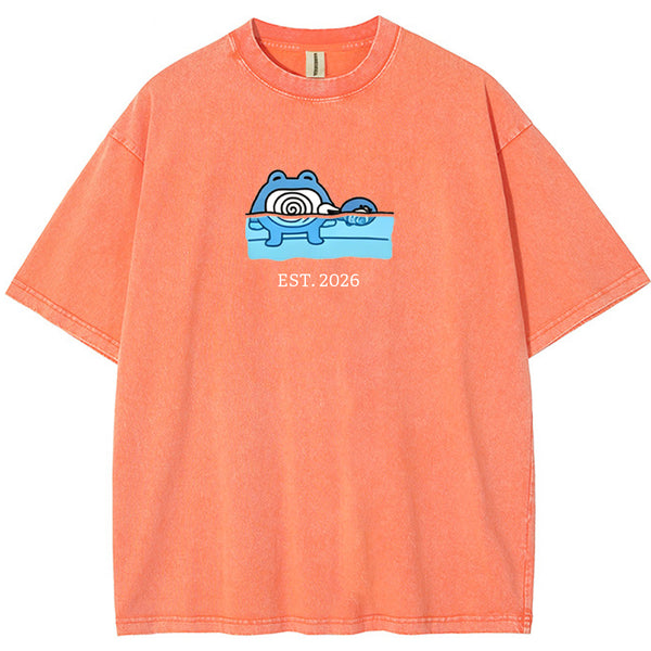 Cute Parent & Kid Poliwhirl Vintage Washed T-Shirt