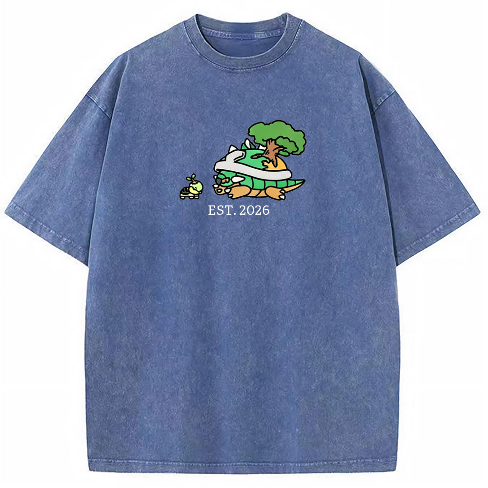 Cute Parent & Kid Torterra Vintage Washed T-Shirt Main image