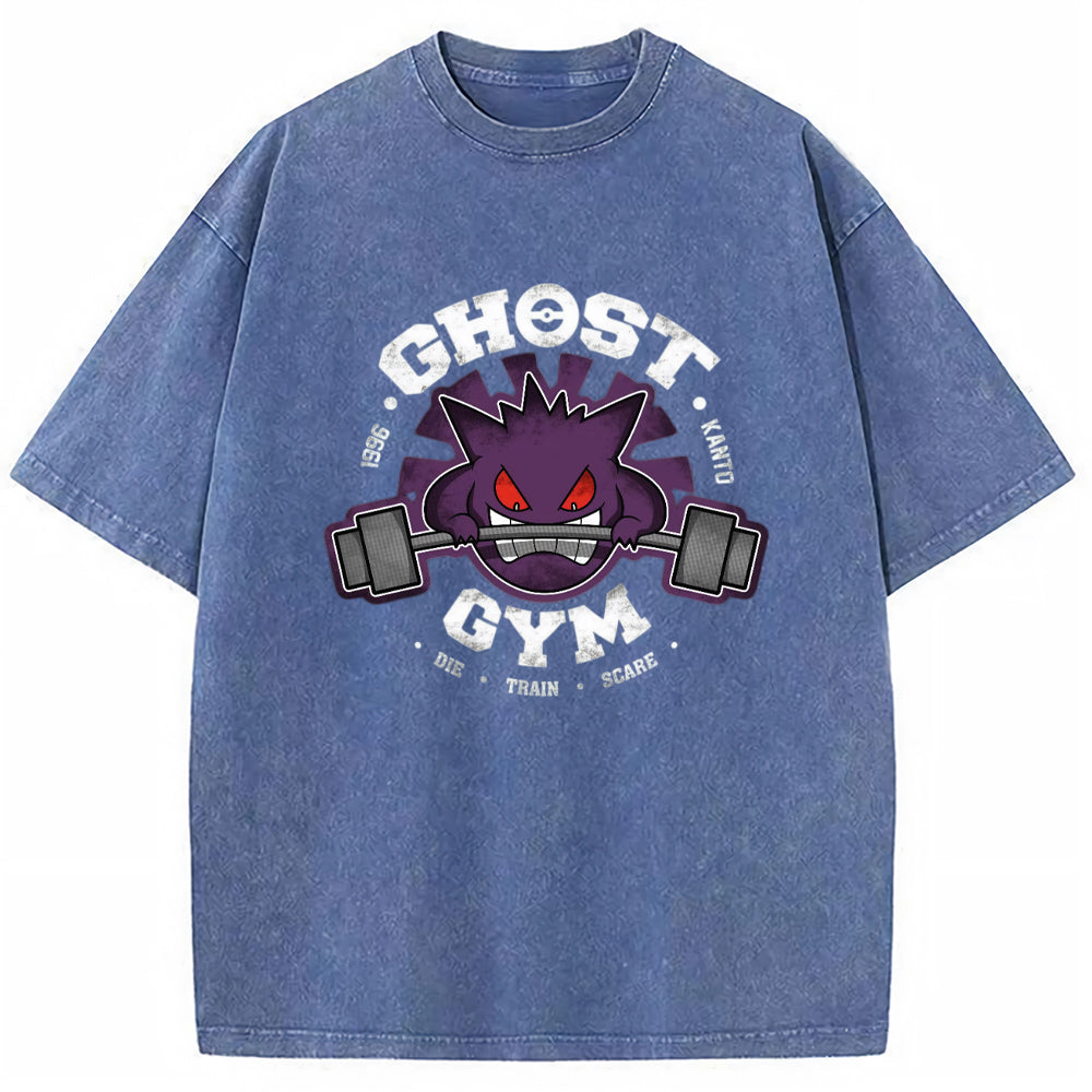 Grunge Ghost Gym Gengar Wash Vintage Tee | Pokemon Anime