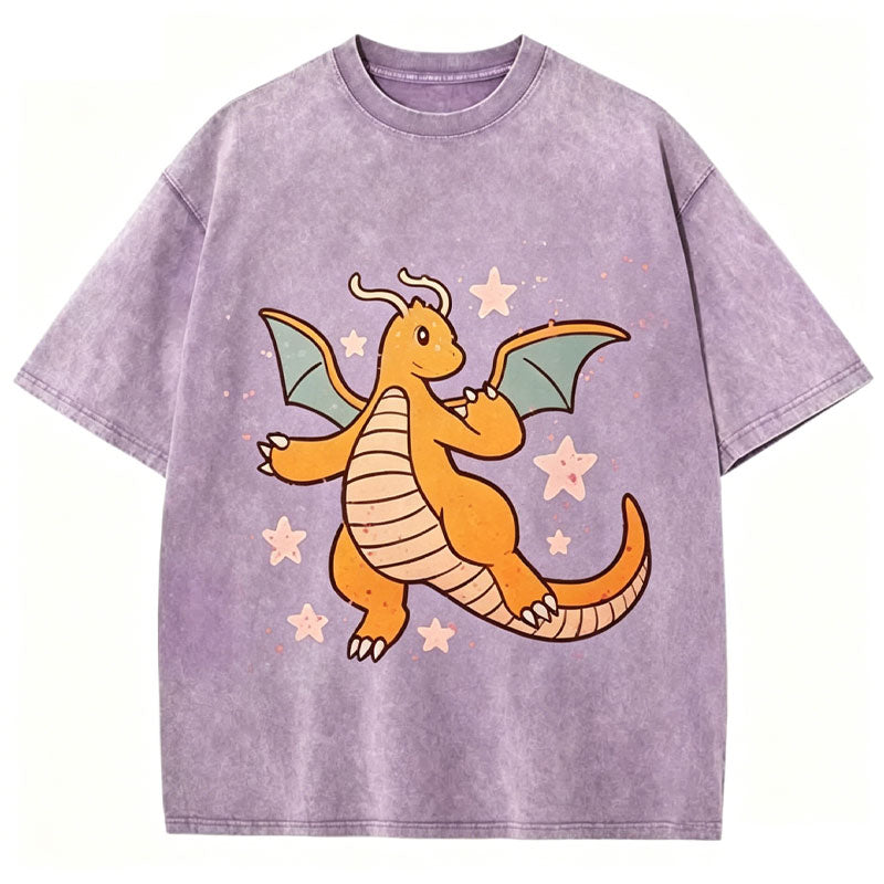 Pokémon Dragonite Unisex Vintage Washed Tee Secondary image