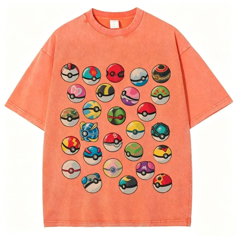 Pokeball Collection Unisex Vintage Washed Tee Secondary image