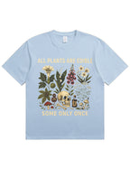 Retro Poisonous Plant Skull Mushroom  Soft Cotton T-Shirt