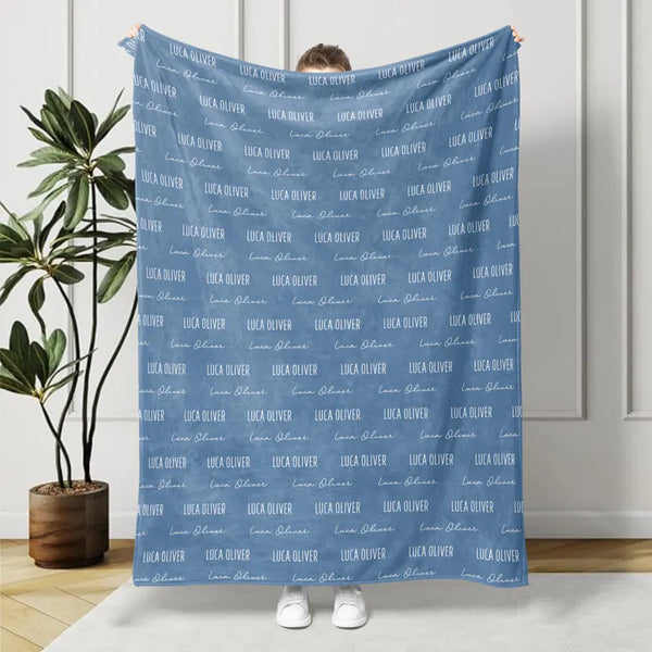 Custom Baby Blanket with Name, Personalized Name Blanket