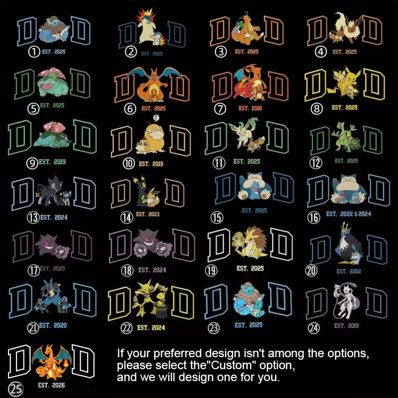 Custom PokaDad Shirt | Personalized Print Tee for Dad Secondary image