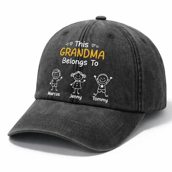 Grandma Belong To Custom Cap