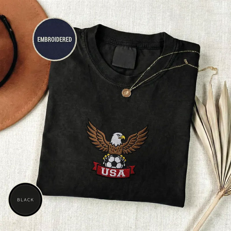 Embroidered Soccer World USA T-Shirt Main image