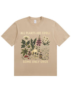 Retro Poisonous Plant Skull Mushroom  Soft Cotton T-Shirt