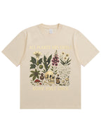 Retro Poisonous Plant Skull Mushroom  Soft Cotton T-Shirt
