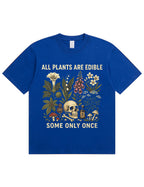 Retro Poisonous Plant Skull Mushroom  Soft Cotton T-Shirt