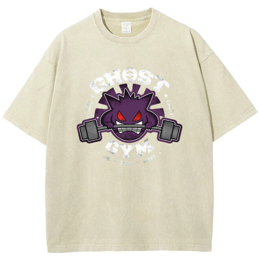 Grunge Ghost Gym Gengar Wash Vintage Tee | Pokemon Anime