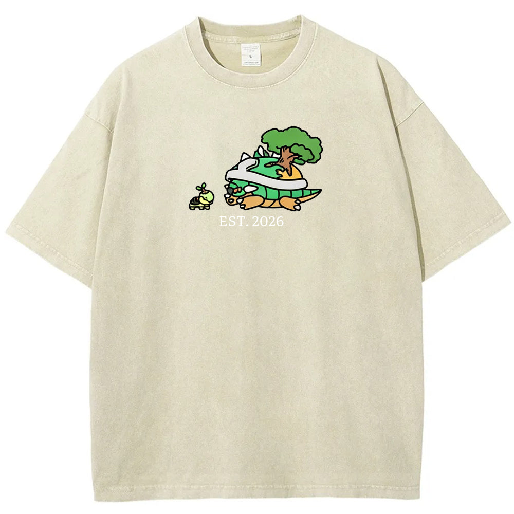 Cute Parent & Kid Torterra Vintage Washed T-Shirt