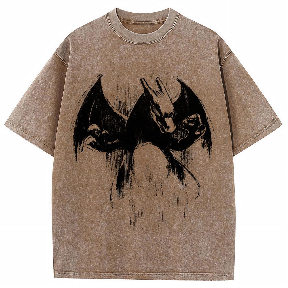 Sumie Charizard Brush Art Tee | Pokemon Anime