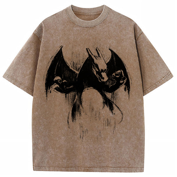 Sumie Charizard Brush Art Tee | Pokemon Anime