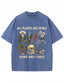 Retro Poisonous Plant Skull Mushroom  Vintage Washed T-Shirt