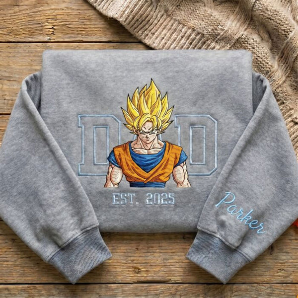 Personalized Embroidered Anime Dad Shirt