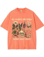 Retro Poisonous Plant Skull Mushroom  Vintage Washed T-Shirt