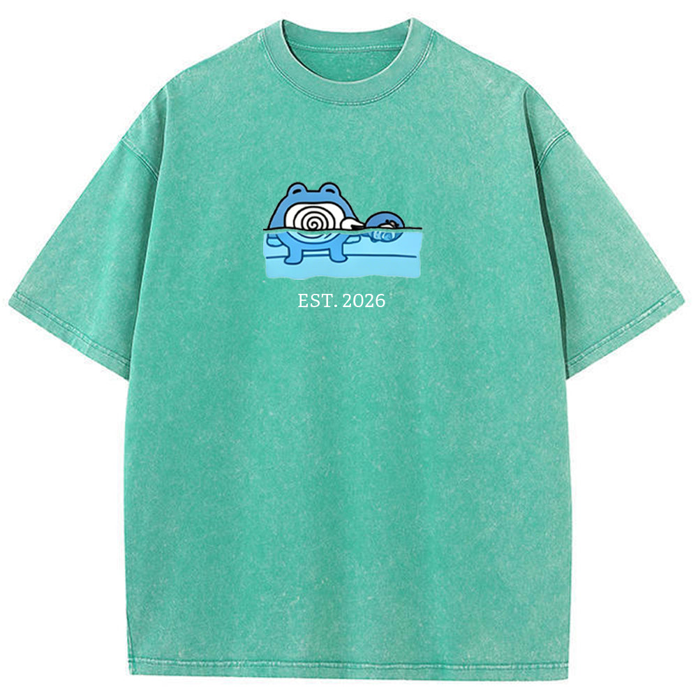 Cute Parent & Kid Poliwhirl Vintage Washed T-Shirt