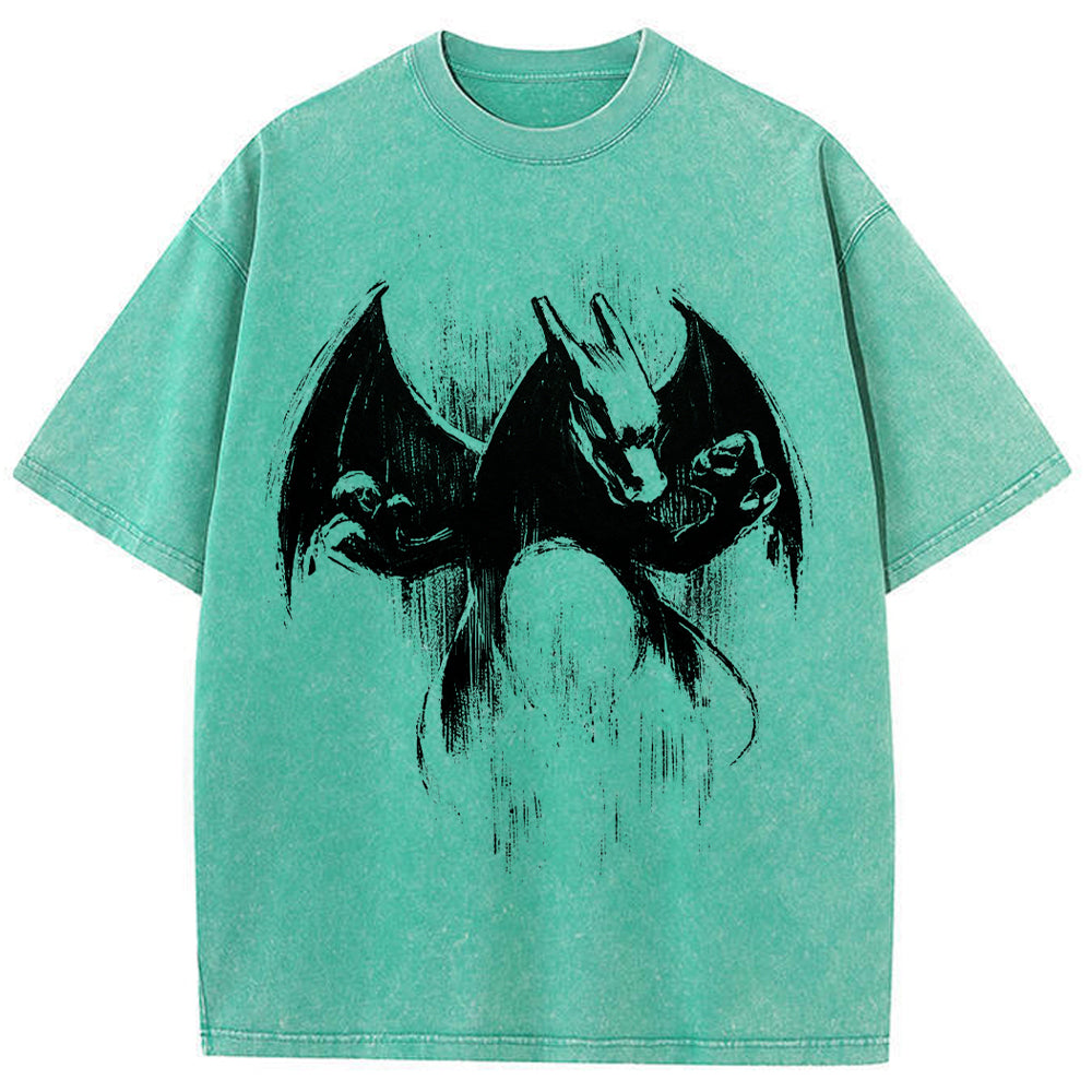 Sumie Charizard Brush Art Tee | Pokemon Anime Secondary image
