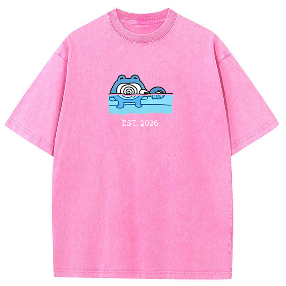 Cute Parent & Kid Poliwhirl Vintage Washed T-Shirt