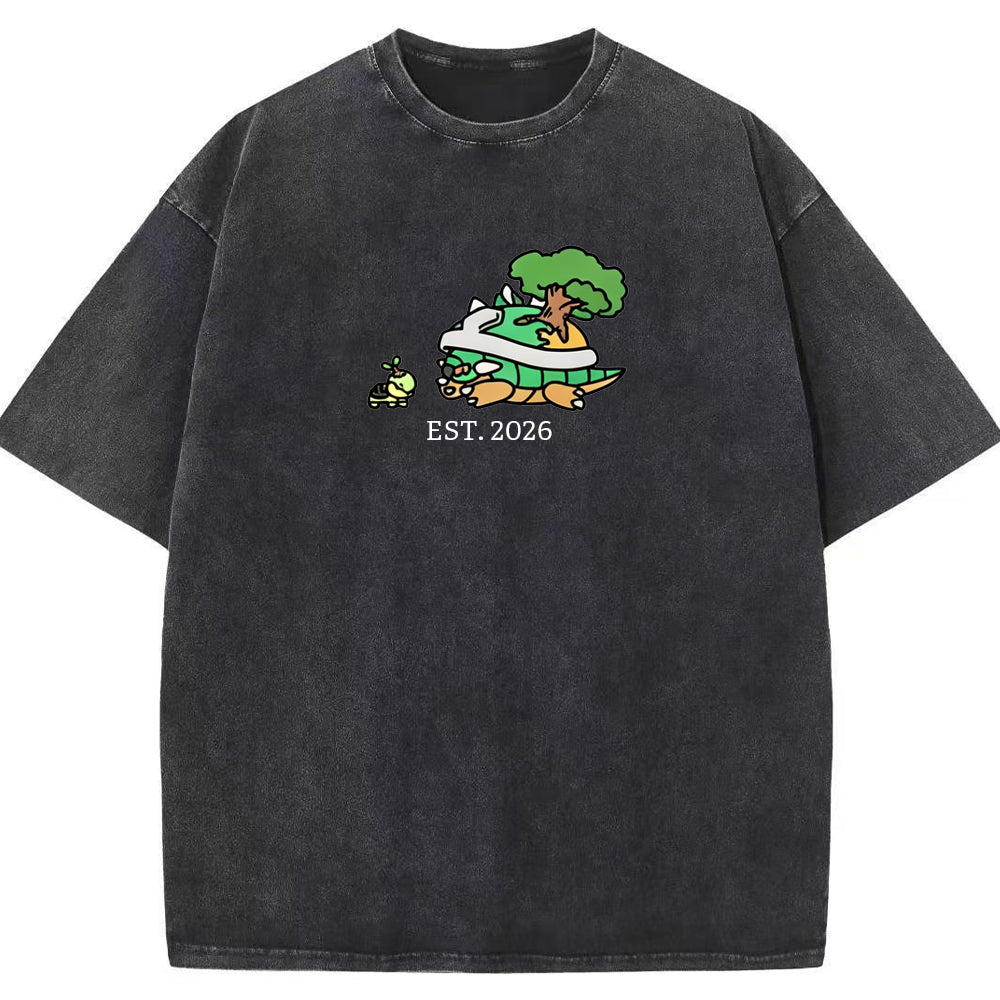 Cute Parent & Kid Torterra Vintage Washed T-Shirt