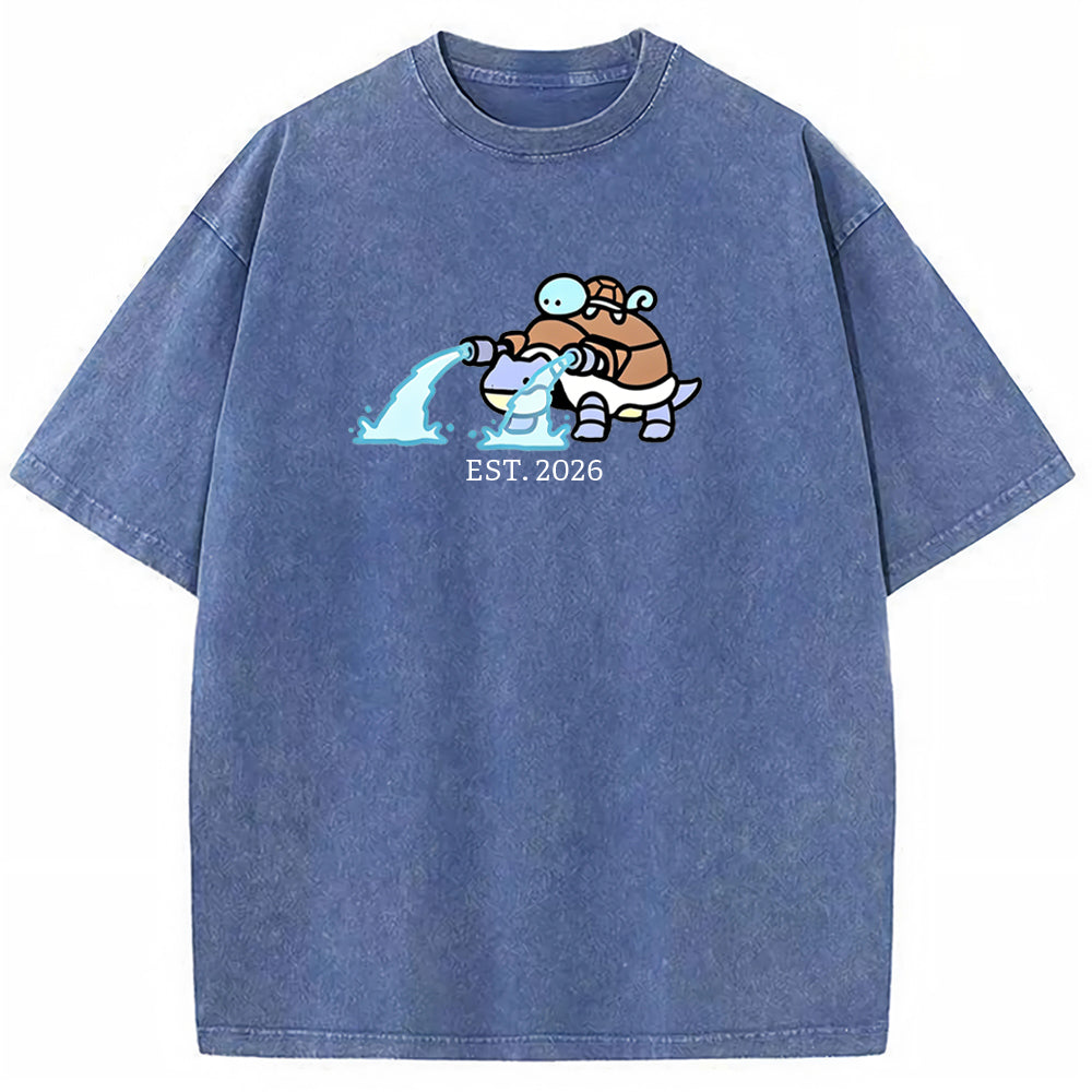 Cute Parent & Kid Blastoise Vintage Washed T-Shirt Secondary image