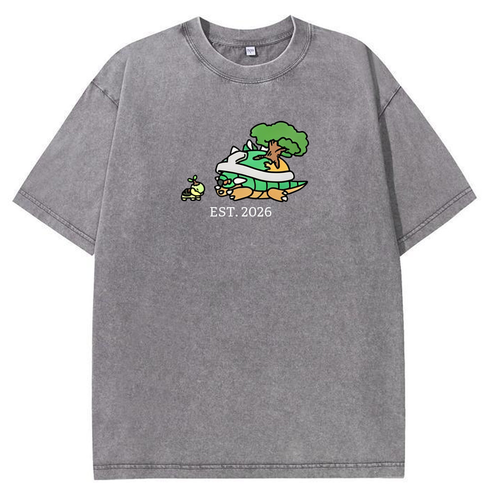 Cute Parent & Kid Torterra Vintage Washed T-Shirt