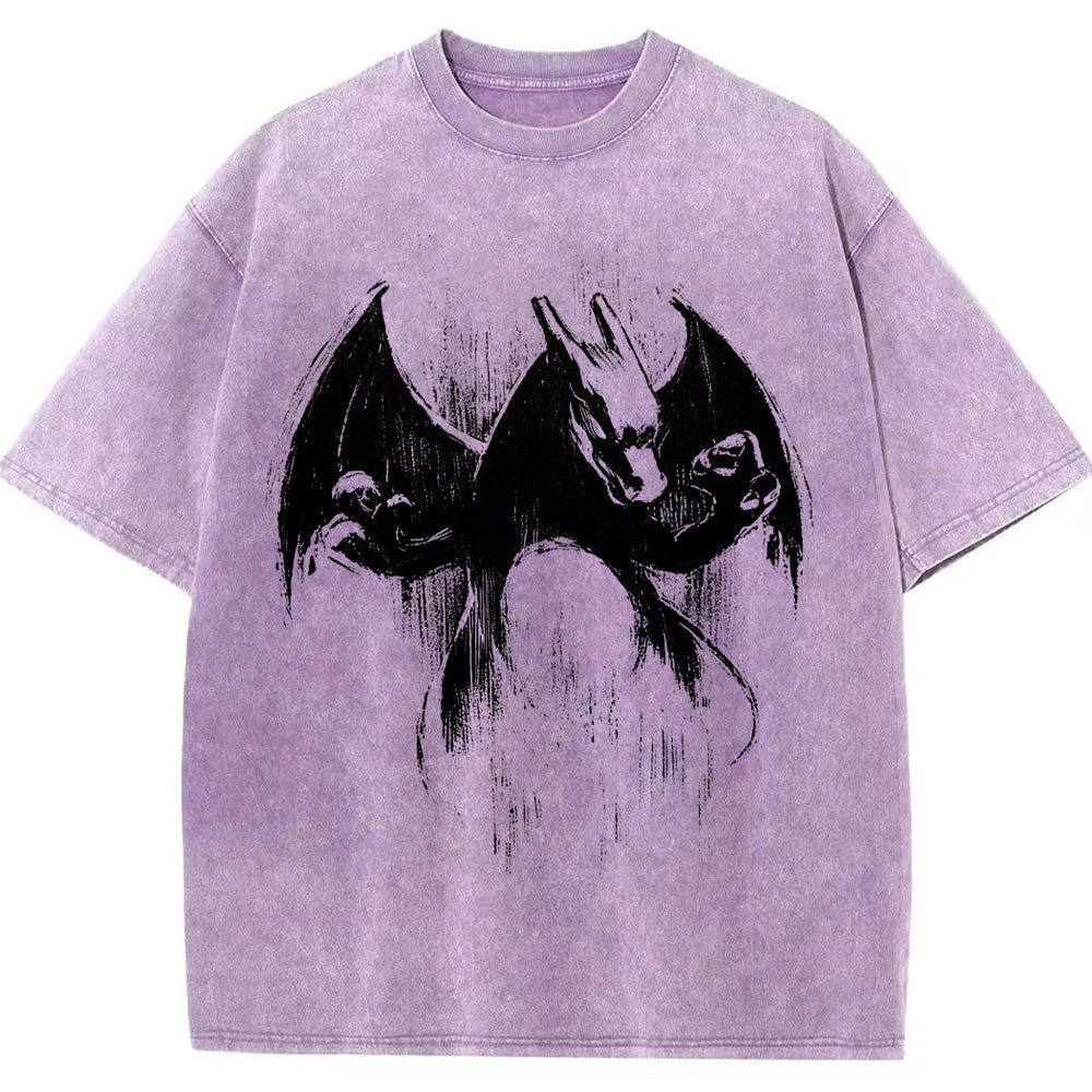 Sumie Charizard Brush Art Tee | Pokemon Anime