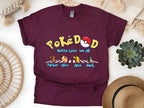 Custom Poke Dad Shirt, Personalized Kids Names, Father's Day Gift Tee